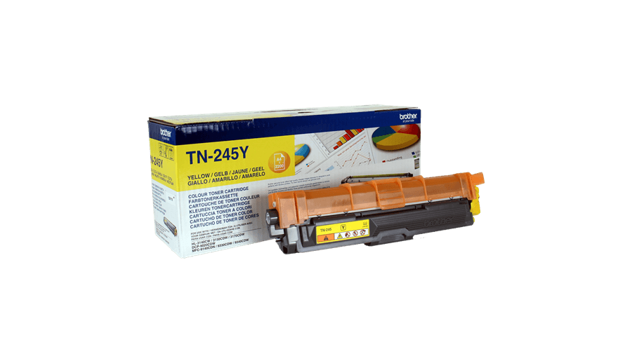 Тонер Brother Тонер-картридж TN245Y повышенной ёмкости для HL-3140CW, HL-3170CDW, DCP9020CW, MFC-9330CDW жёлтый (2200 стр)