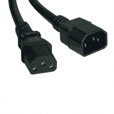 Кабель Tripp Lite AC Power Extension Cable, C14 to C13, 100-250V, 10A, 18Awg,
